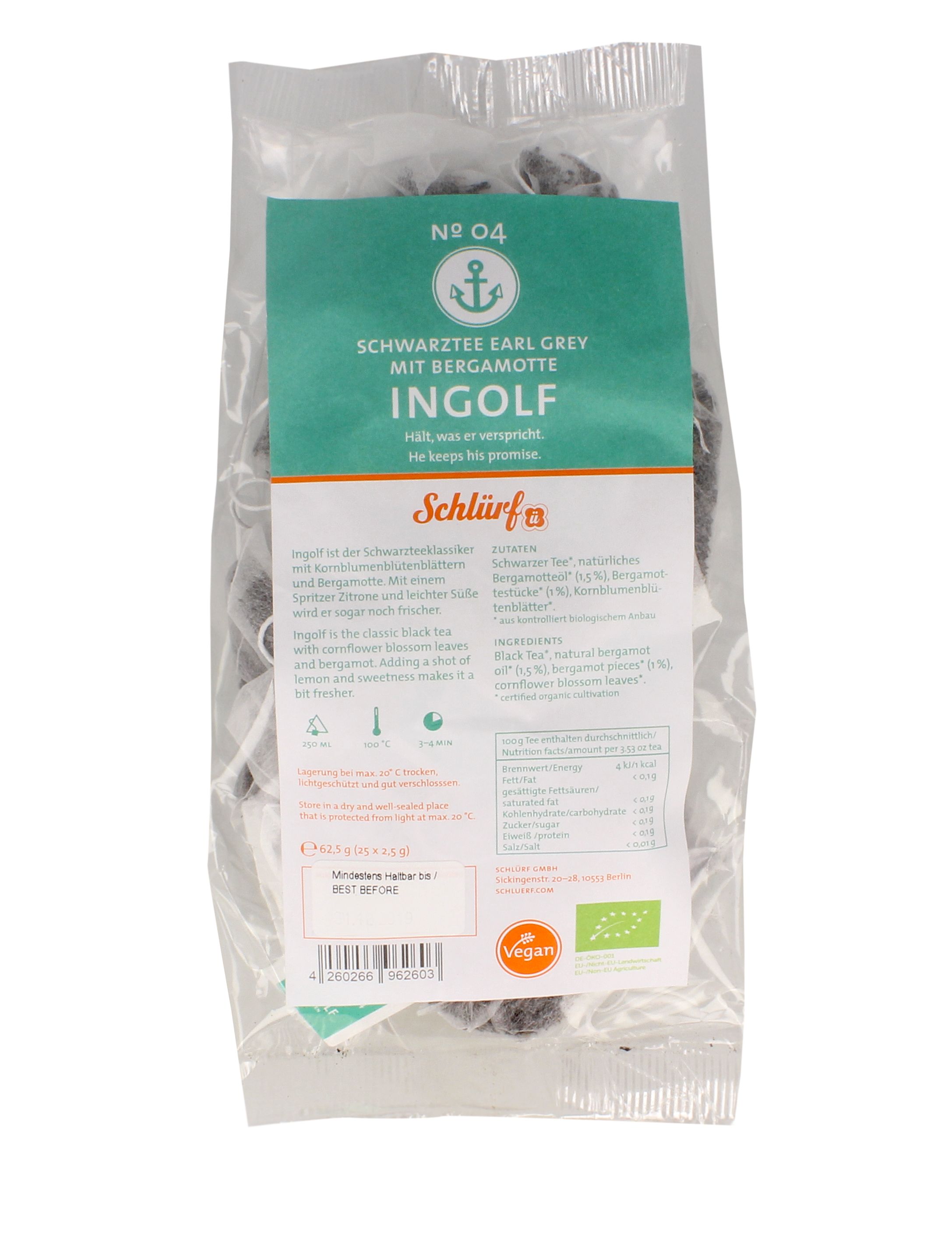 Schlürf - Tüüten - No. 04 Bio Earl Grey "Ingolf" (25er)