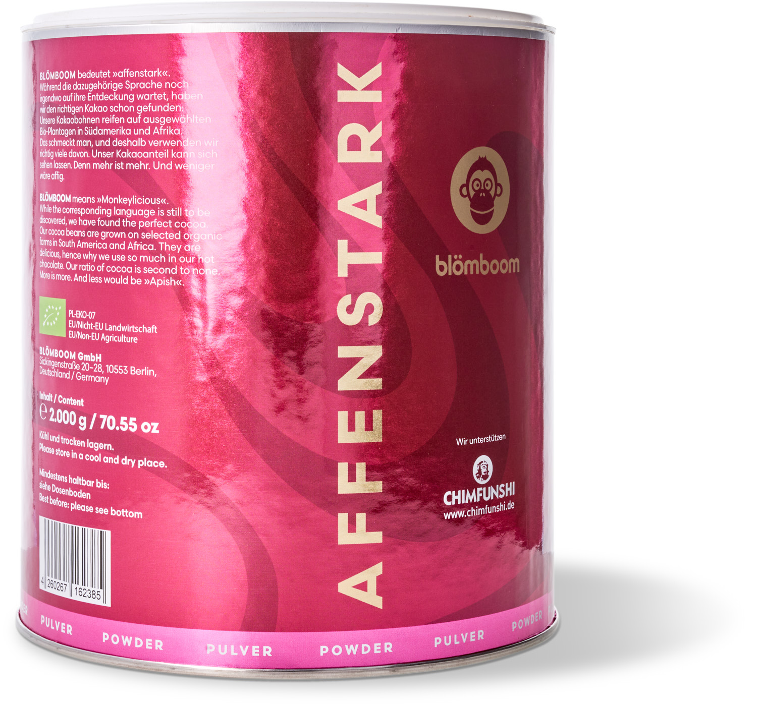 Blömboom - Gastronomie - Milk Hot Chocolate Powder Bio (2000 g)