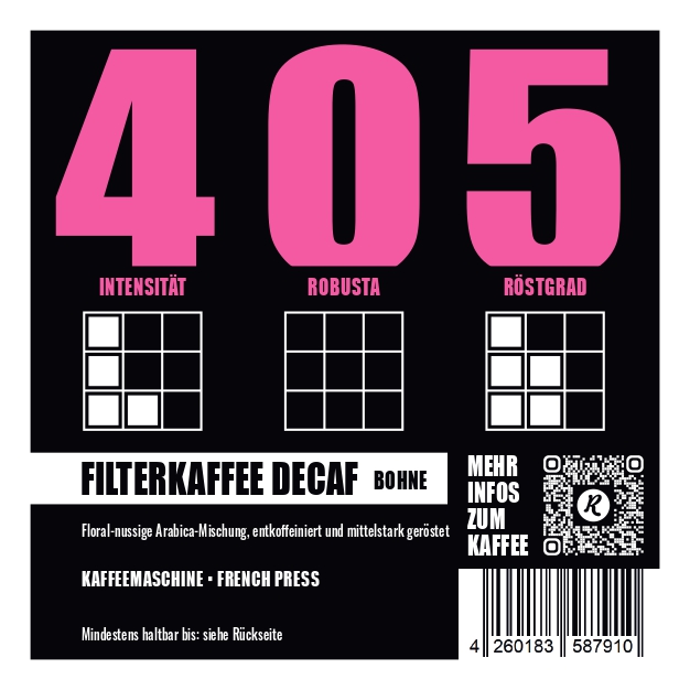 Rowdy Kaffee Crema Nr. 405 – ausgewogene Kaffeeröstung mit goldbrauner Crema