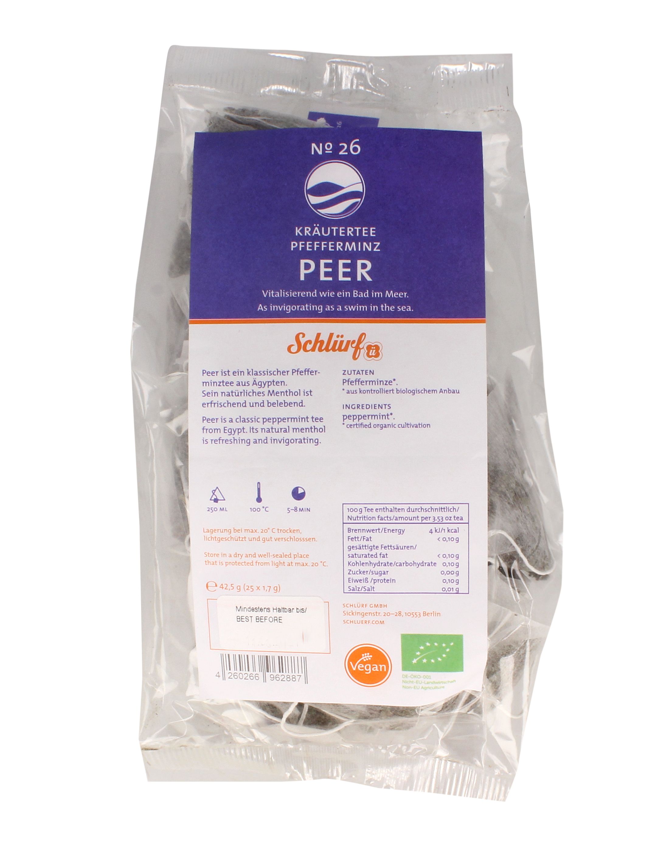 Schlürf - Tüüten - No. 26 Bio Kräutertee "Peer" (25er)