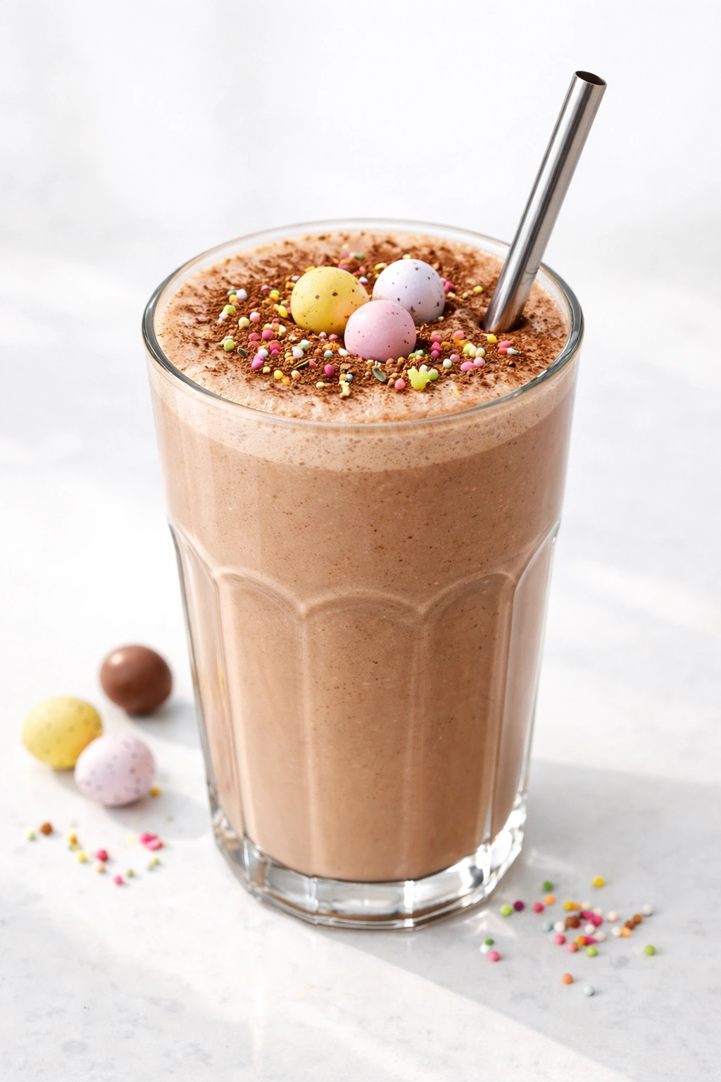Schokoladen Frappe mit Schoko-Ostereiern
