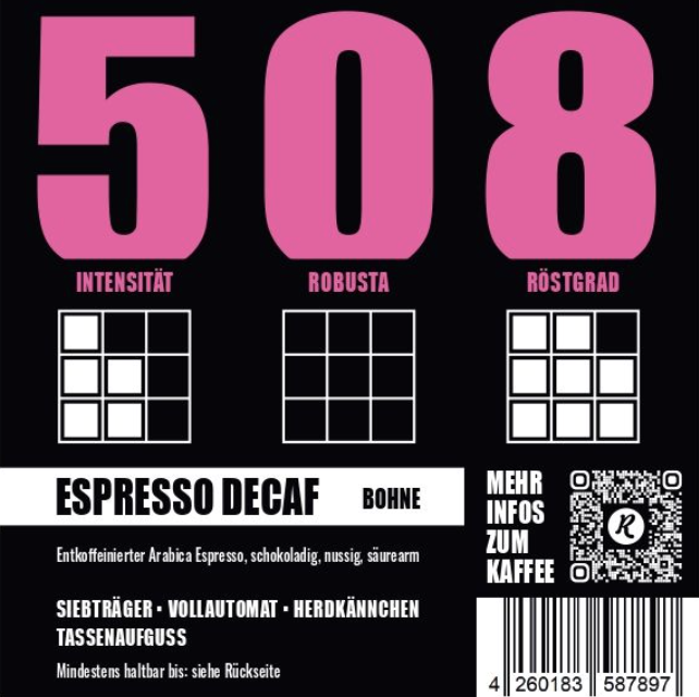 Etikett Rowdy Kaffee 508