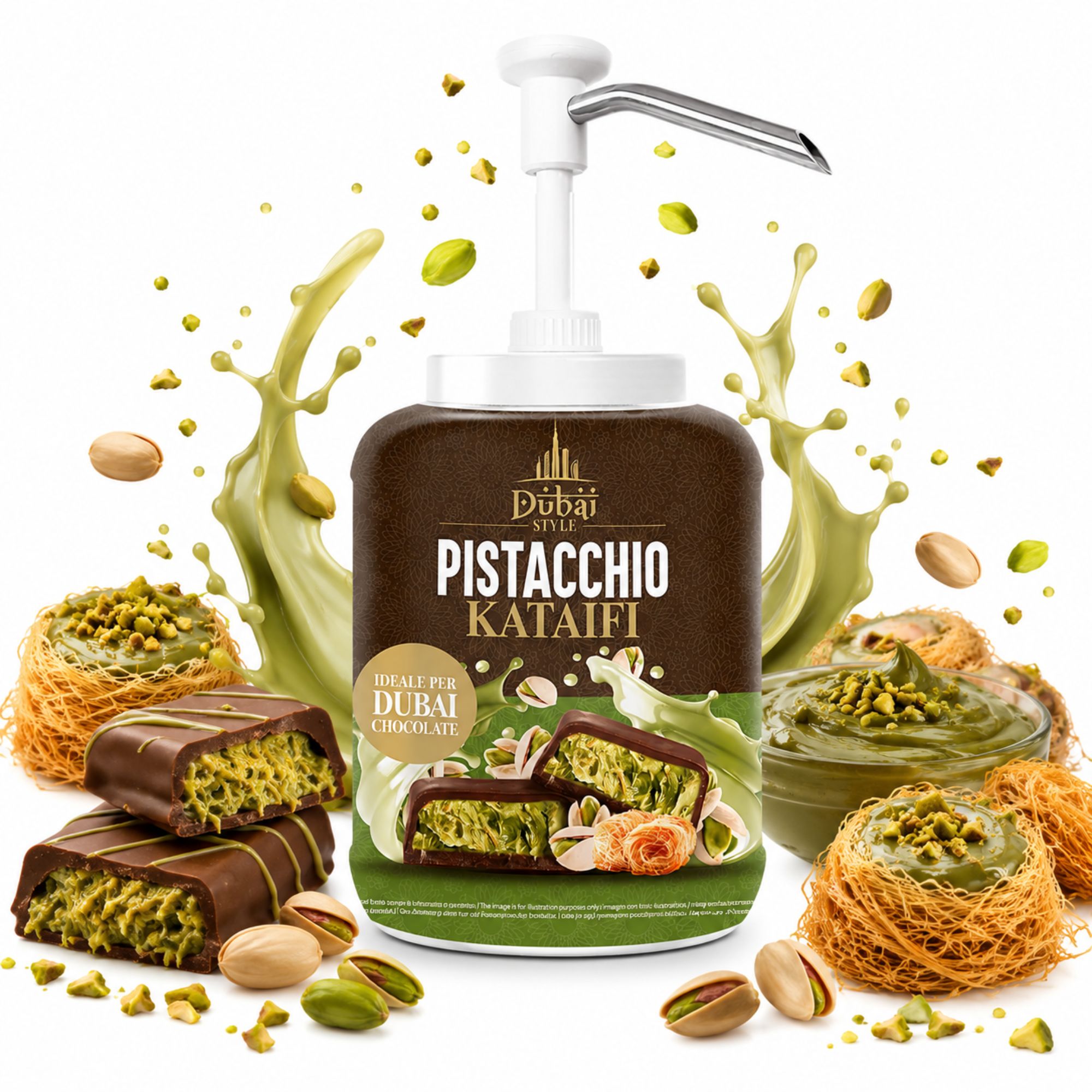Foodness - Pistachio Kataifi 1,5 kg Pistazien-Kataifi-Sauce im Dubai Style