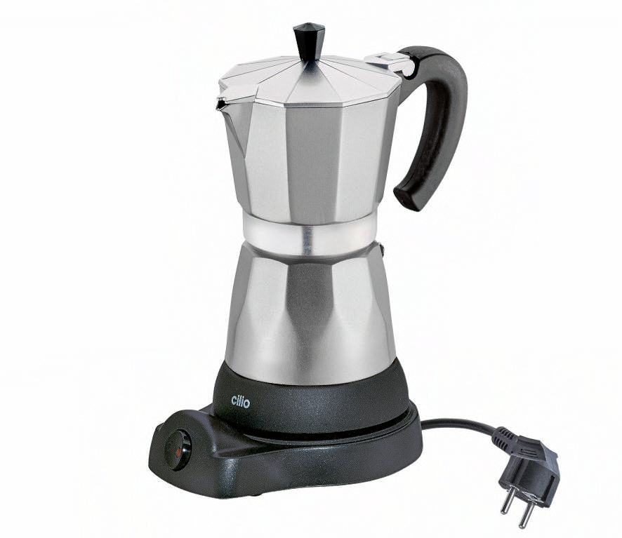 Cilio - Espressokocher Classico 6 Tassen silber, elektrisch