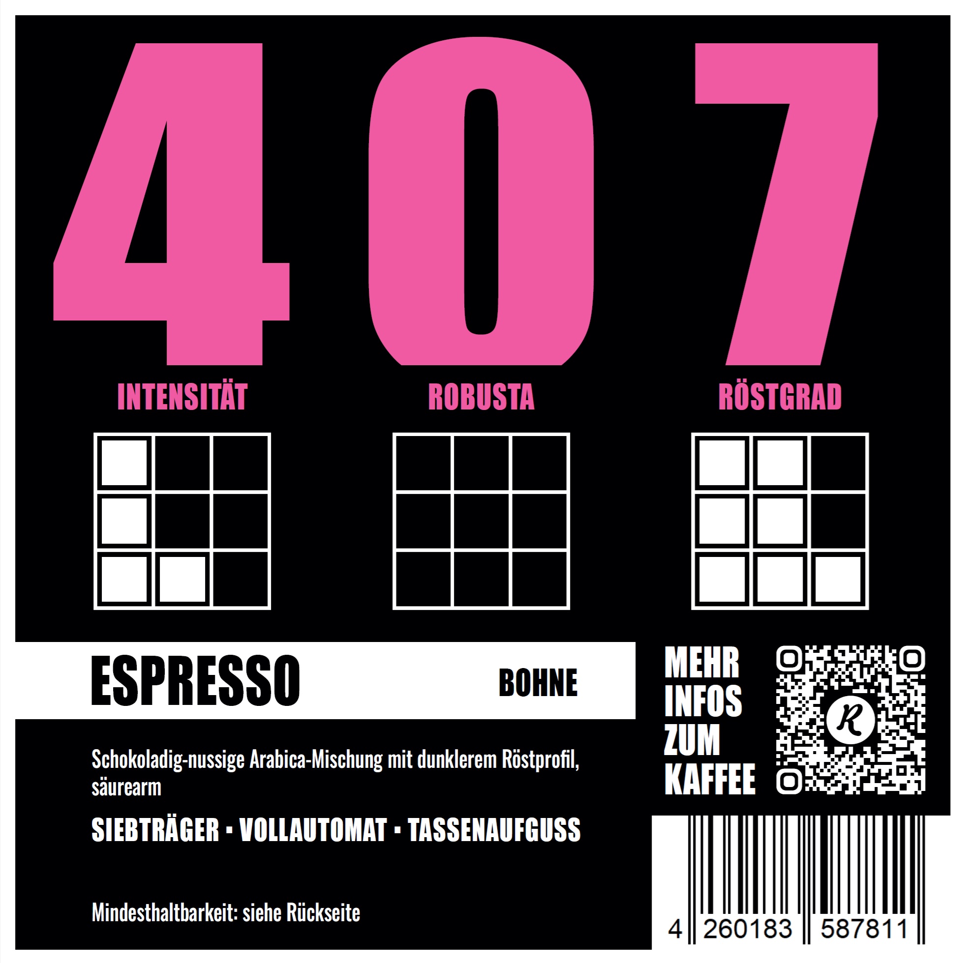 Rowdy - Kaffee Nr. 407 (1000g / ganze Bohne)