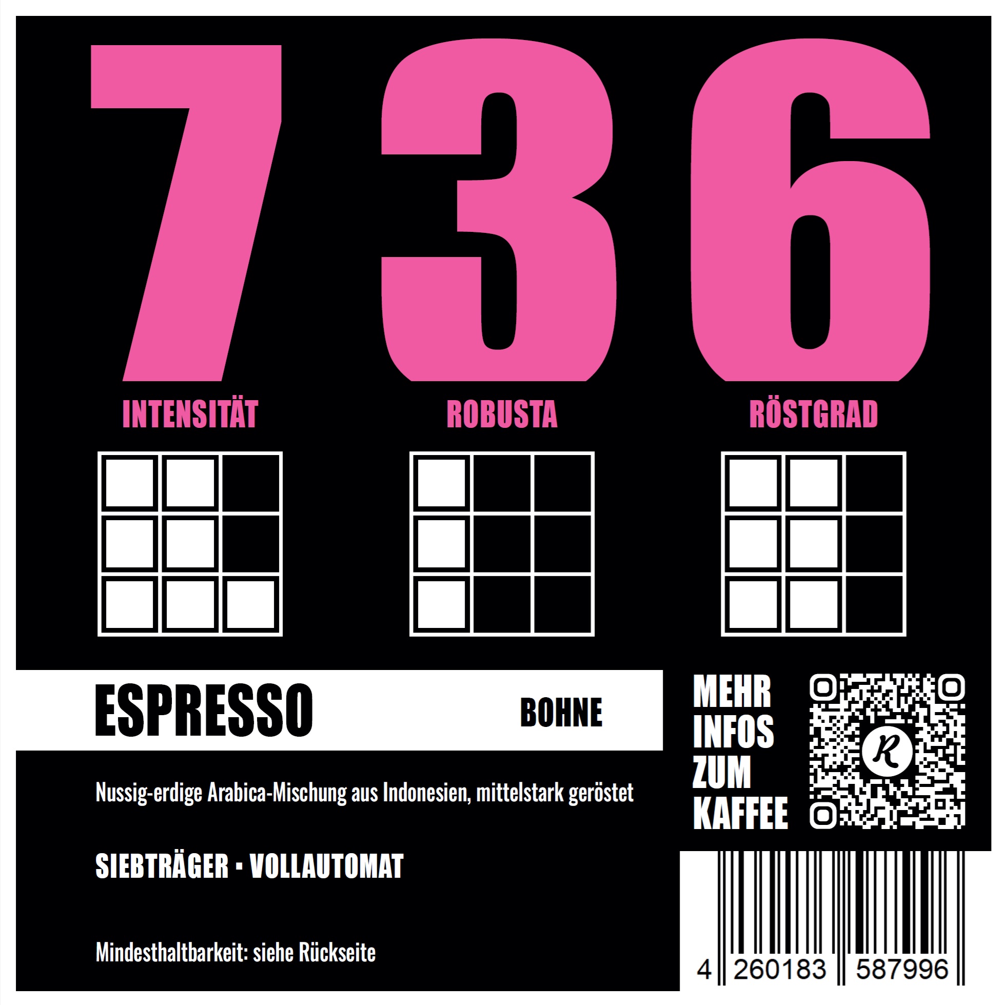 Rowdy - Kaffee Nr. 736 (1000g / ganze Bohne)