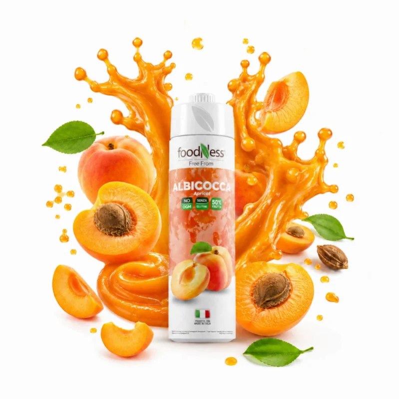 Foodness - Apricot 50 % 1 kg Aprikosensauce für Desserts, Eis & Joghurt