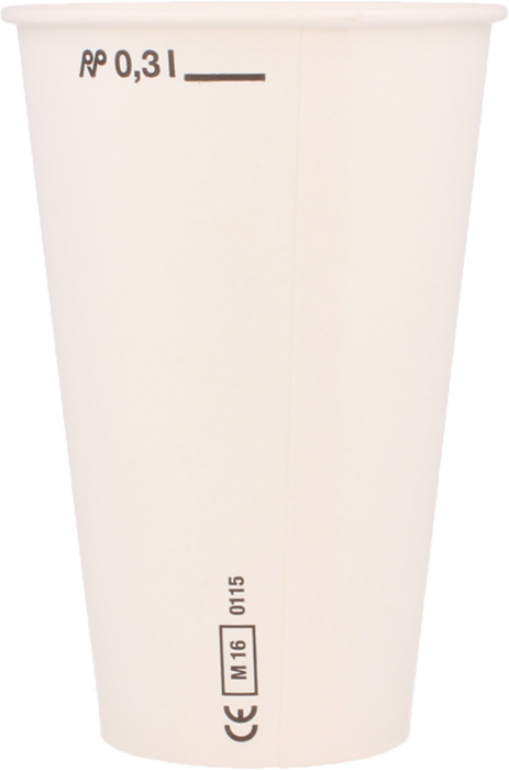Hartpapierbecher weiß 300 ml, Ø 80mm