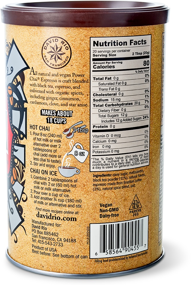 David Rio - Einzelhandel - Power Chai Espresso (398 g)