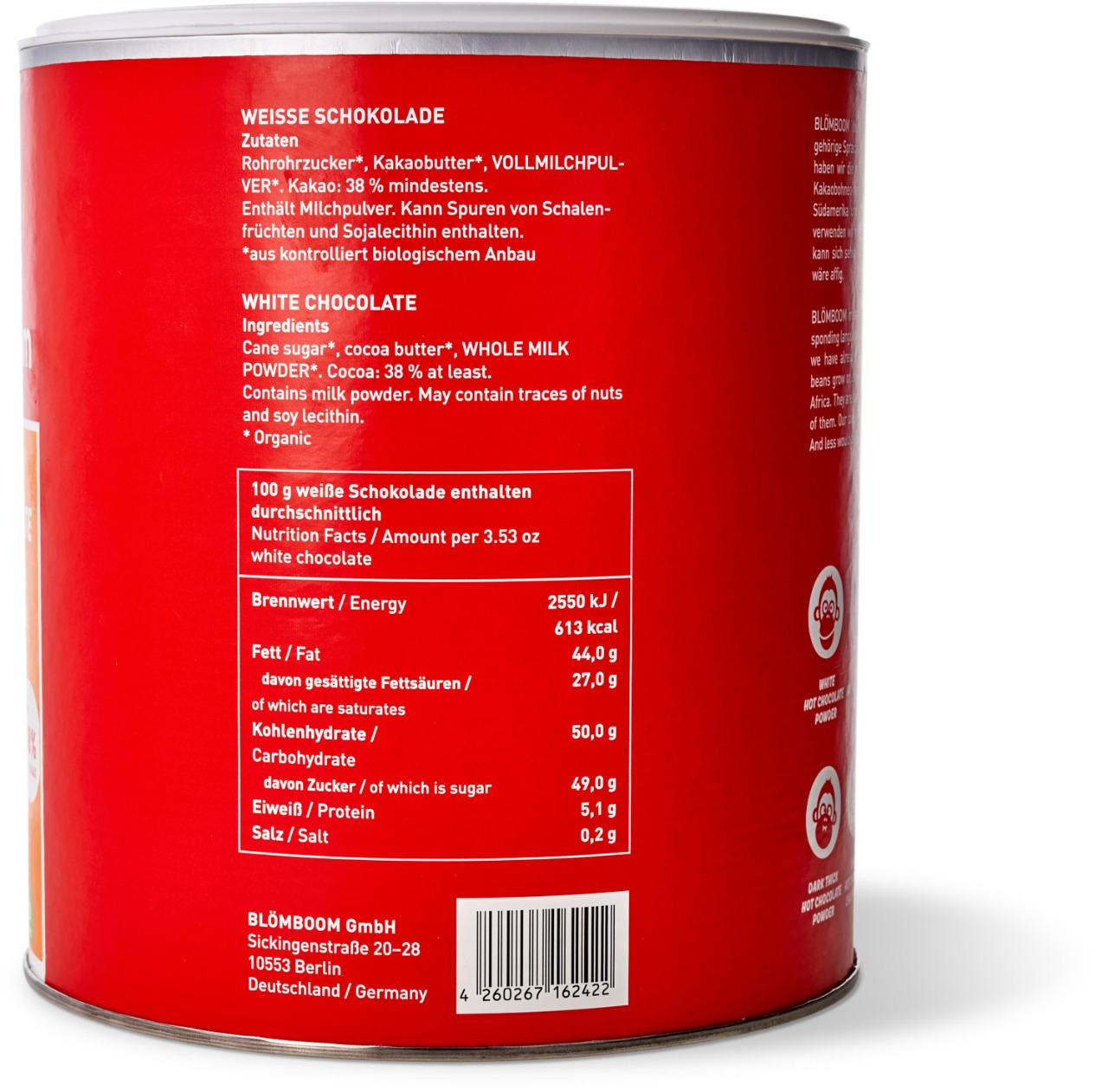 Blömboom - Gastronomie - White Hot Chocolate Drops Bio (2000 g)