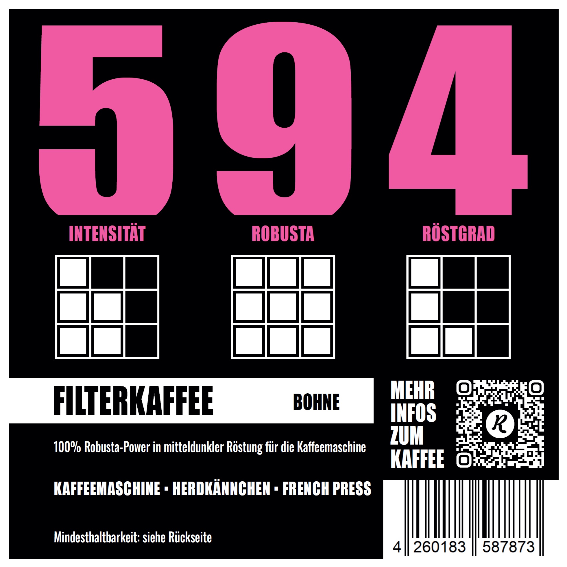 Rowdy - Kaffee Nr. 594 (1000g / ganze Bohne)