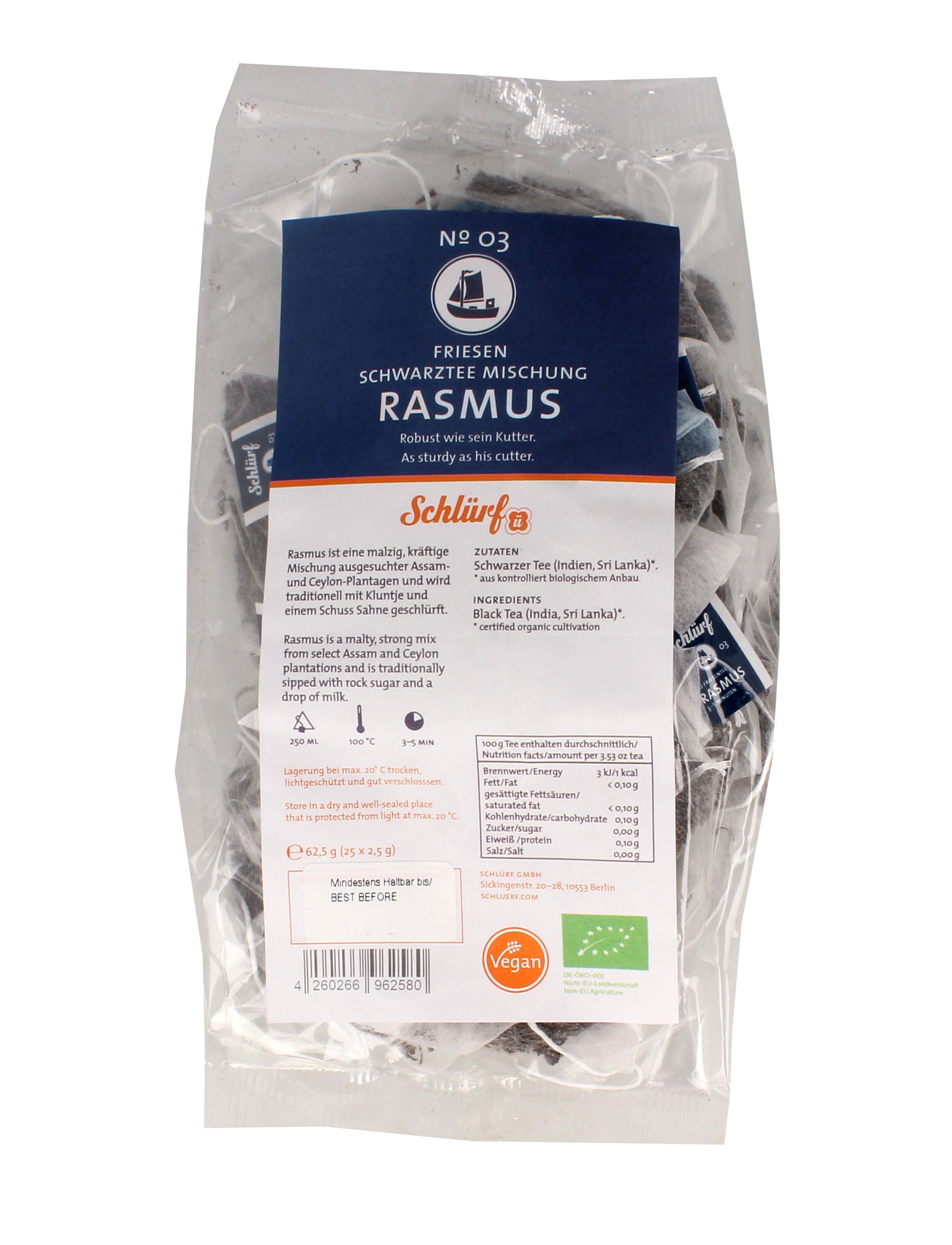 Schlürf - Tüüten - No. 03 Bio Friesentee "Rasmus" (25er)
