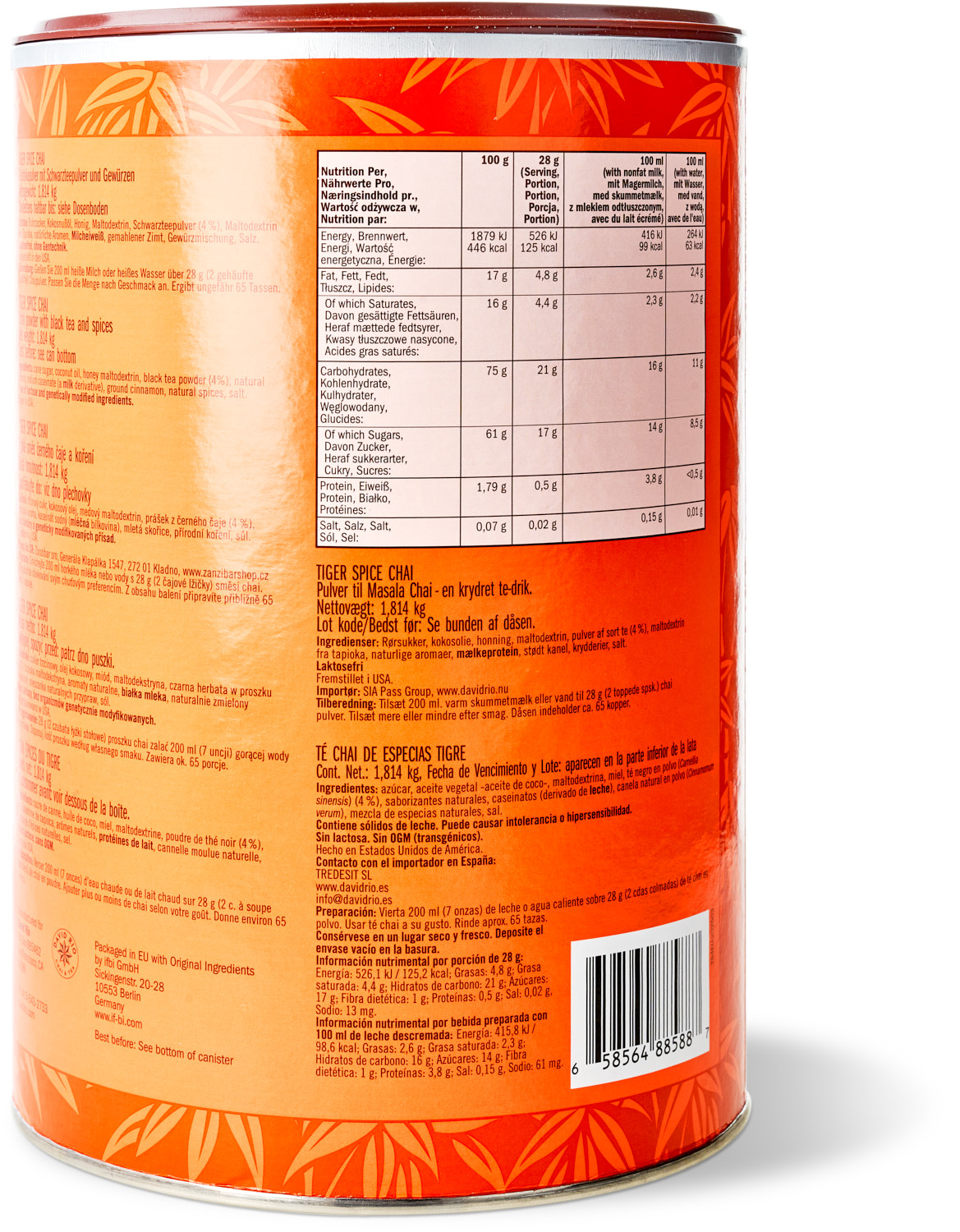 David Rio - Gastronomie - Tiger Spice Chai (1814 g) EU