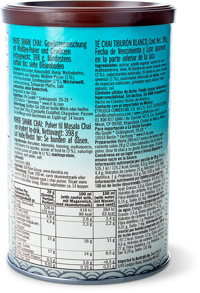 David Rio - Einzelhandel - White Shark Chai (398 g)