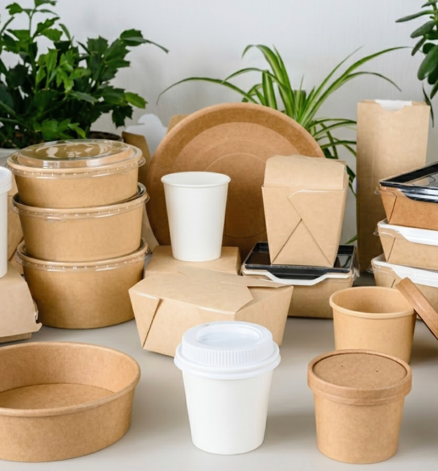 Unterschiedliches To Go Sortiment für die Gastronomie