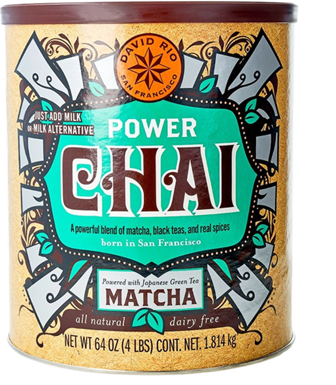 David Rio Power Chai Matcha in der Dose
