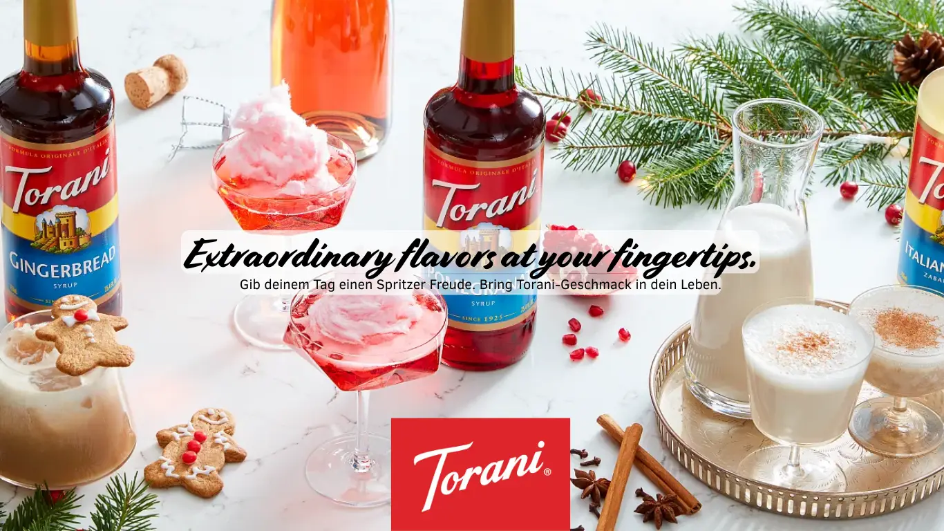 Toraniflaschen Gläser Sirup