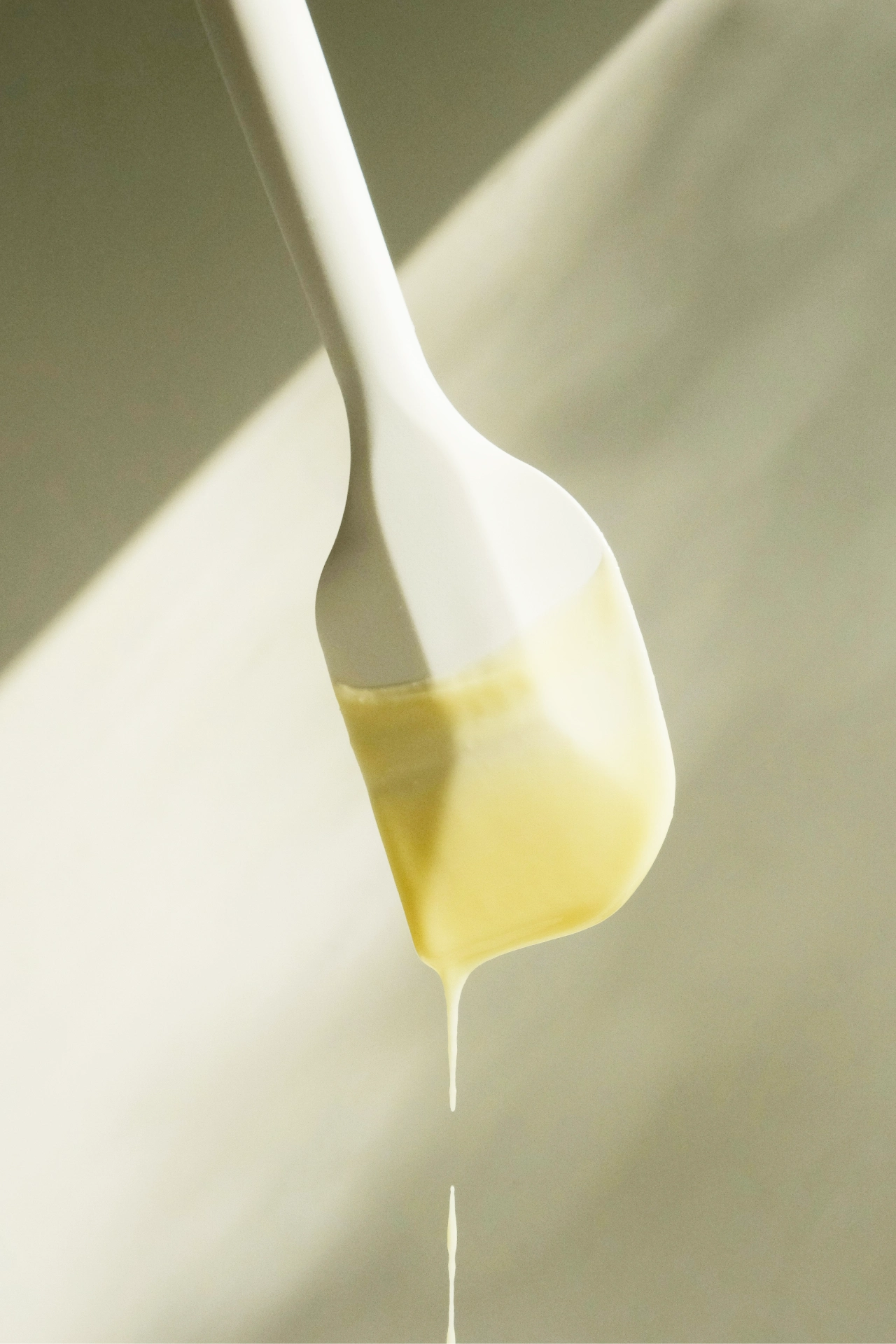 white chocolate spoon