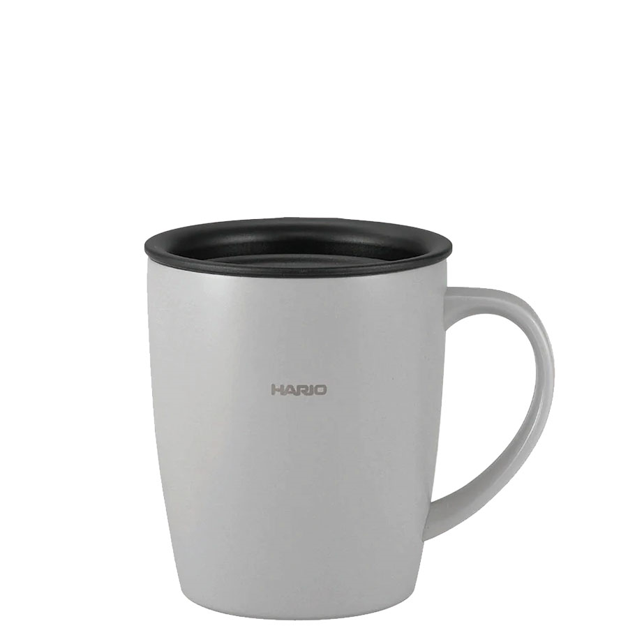 Hario - Wärmespeicherbecher mit Deckel grau 300ml