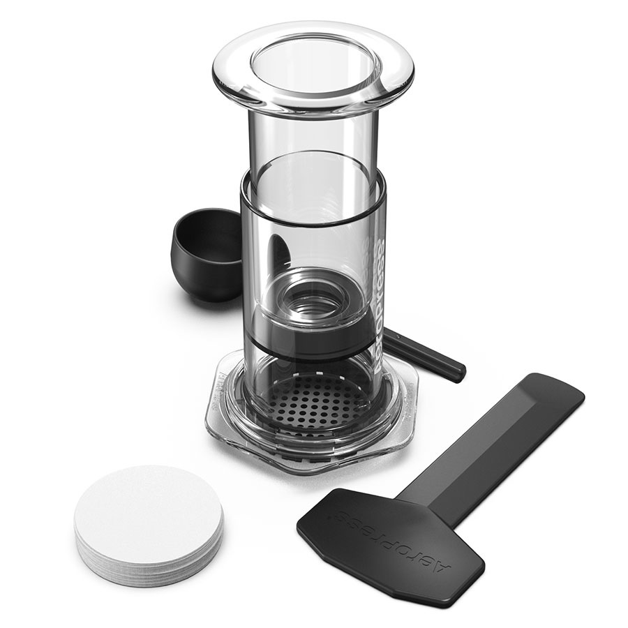AeroPress® - Clear Coffee Press inkl. 100 Filter (Original in durchsichtig)