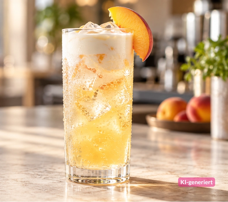 Peachy Keen Dirty Soda Pfirsich trifft Limonade – ein Signature Drink für die Getränkekarte