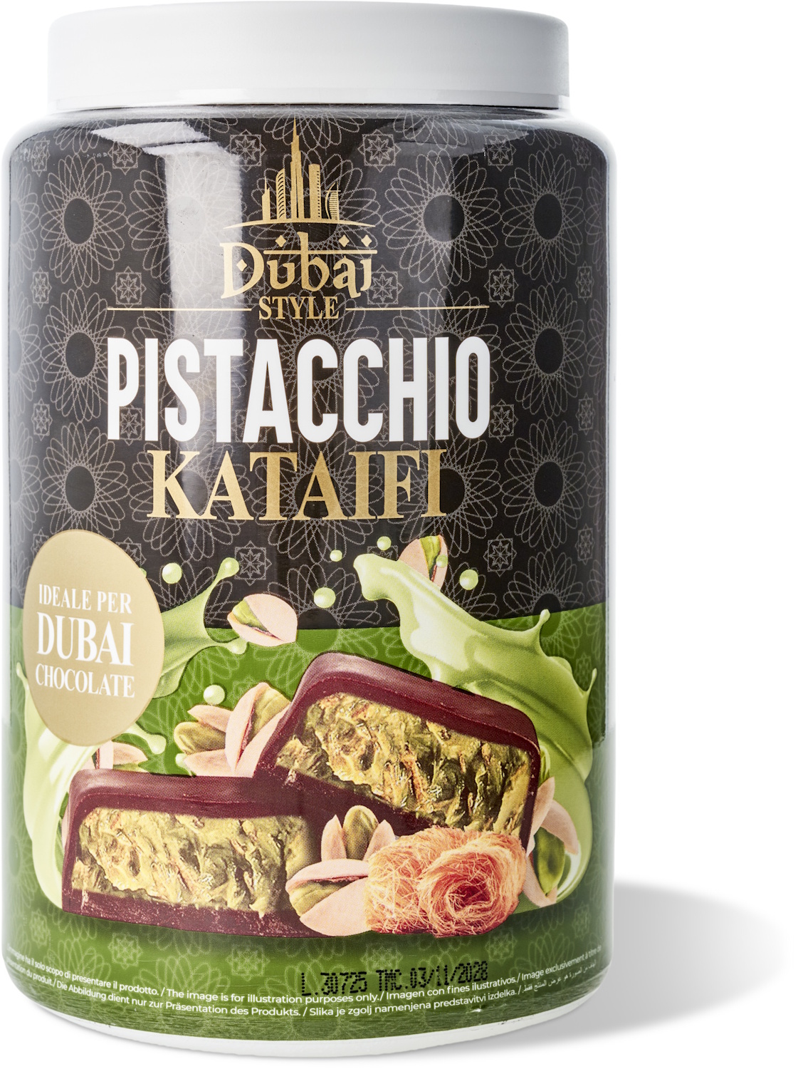 Foodness - Pistachio Kataifi 1,5 kg Pistazien-Kataifi-Sauce im Dubai Style