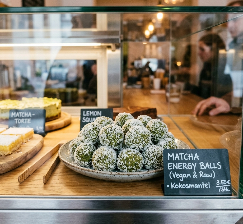 Grüne Matcha Energyballs