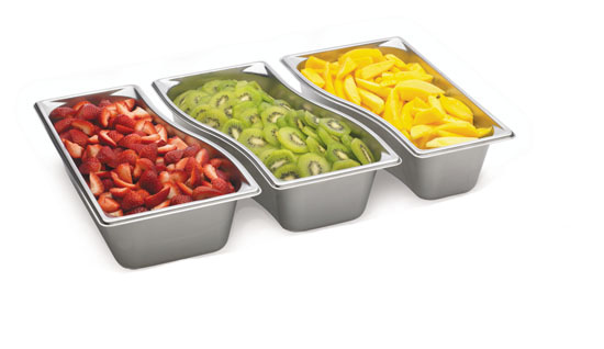 Gastronormbehälter, 1/3 GN Maß, geschwungen, 65 mm innen