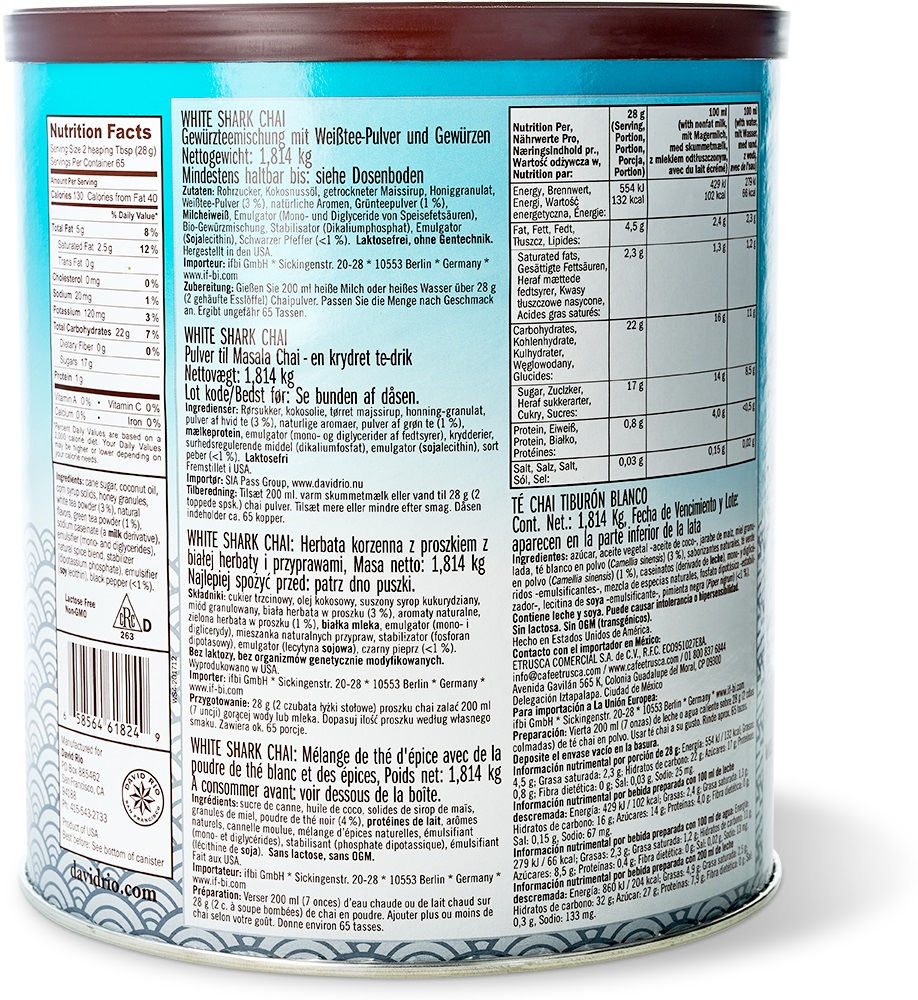 David Rio - Gastronomie - White Shark Chai (1814 g)