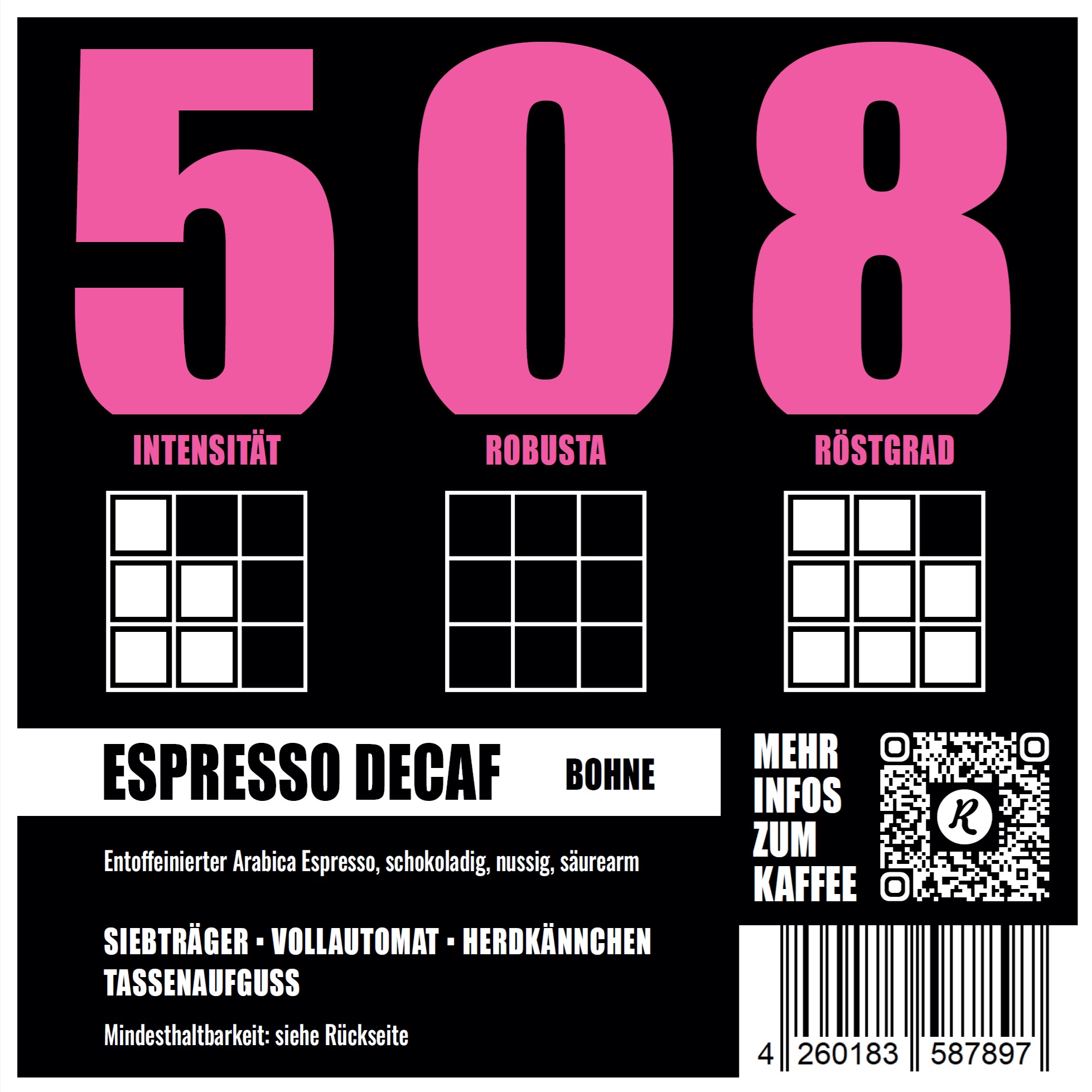 Rowdy - Kaffee Nr. 508 (1000g / ganze Bohne)