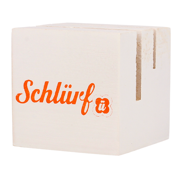 Schlürf - Kartenhalter Holz
