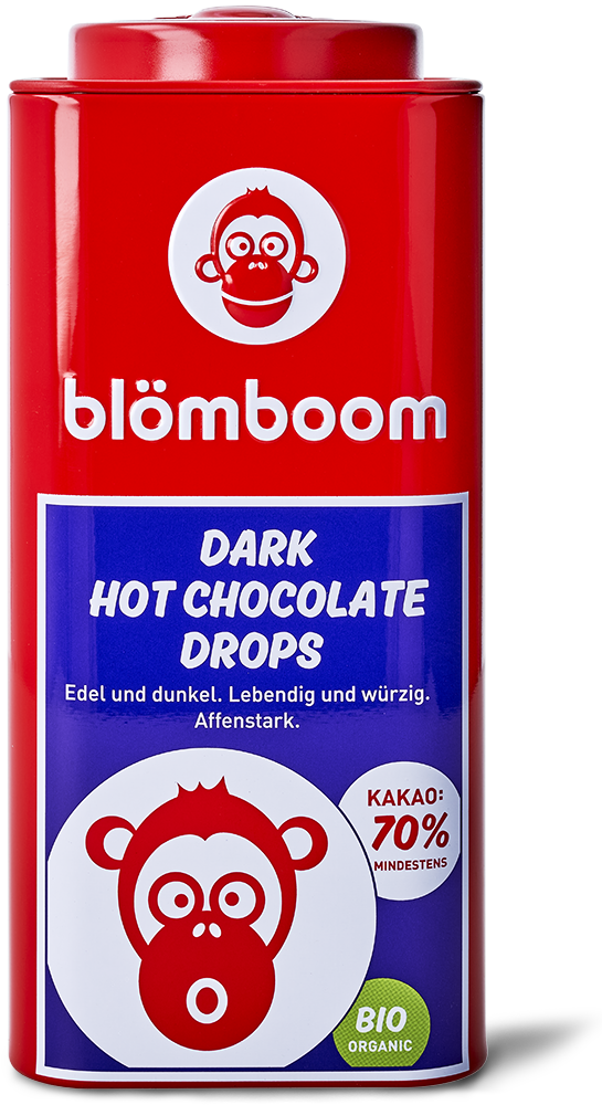 Blömboom - Einzelhandel Metall - Dark Hot Chocolate Drops Bio (6 x 200 g)