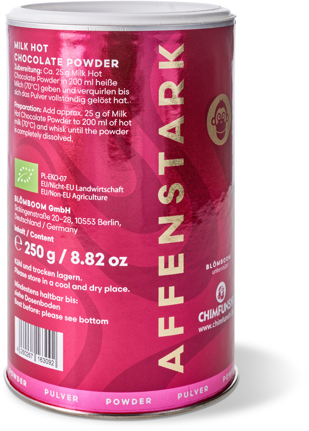 Blömboom - Einzelhandel - Milk Hot Chocolate Powder Bio (250 g)