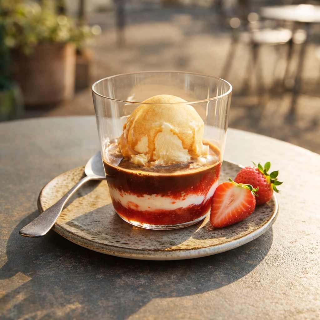 Affogato mit Fruchttwist