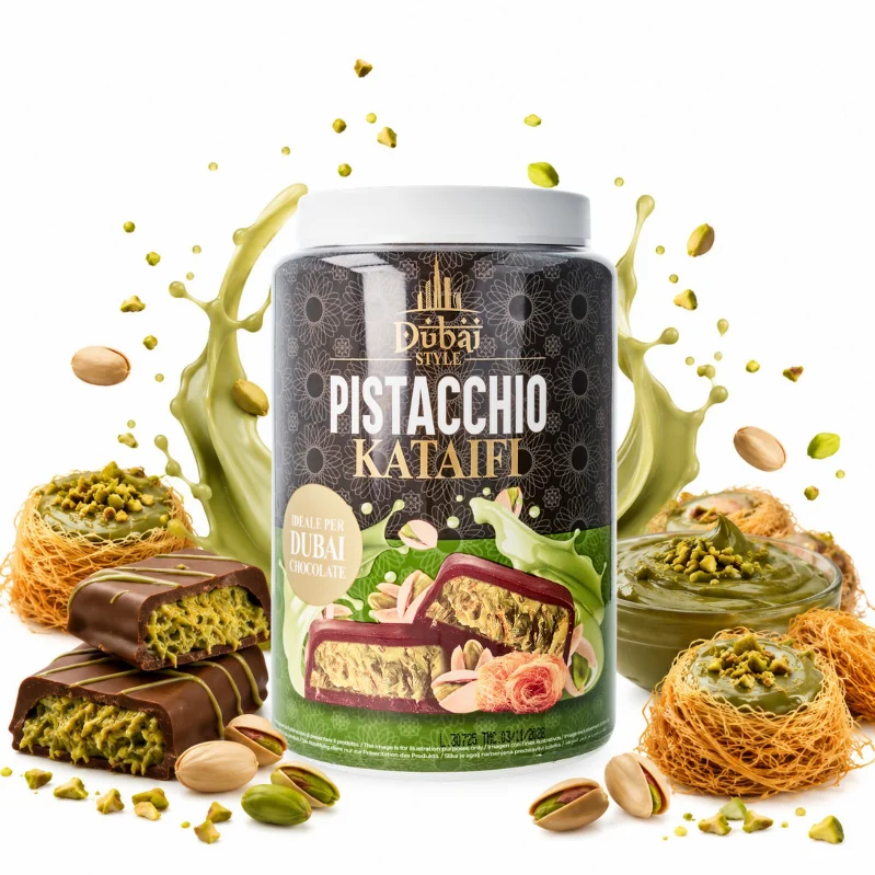 Foodness - Pistachio Kataifi 1,5 kg Pistazien-Kataifi-Sauce im Dubai Style