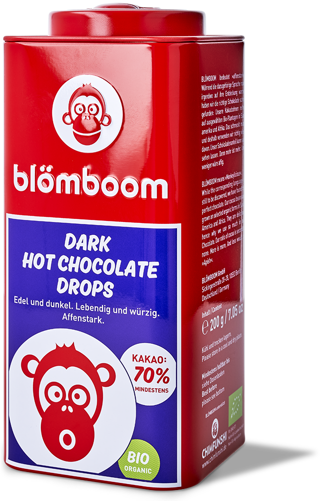 Blömboom - Einzelhandel Metall - Dark Hot Chocolate Drops Bio (6 x 200 g)