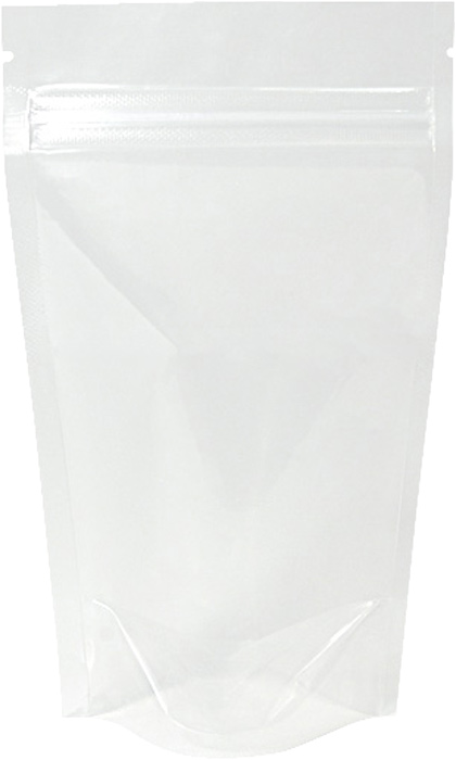 Standbodenbeutel 250 g transp. oh. Ventil mit Zipper