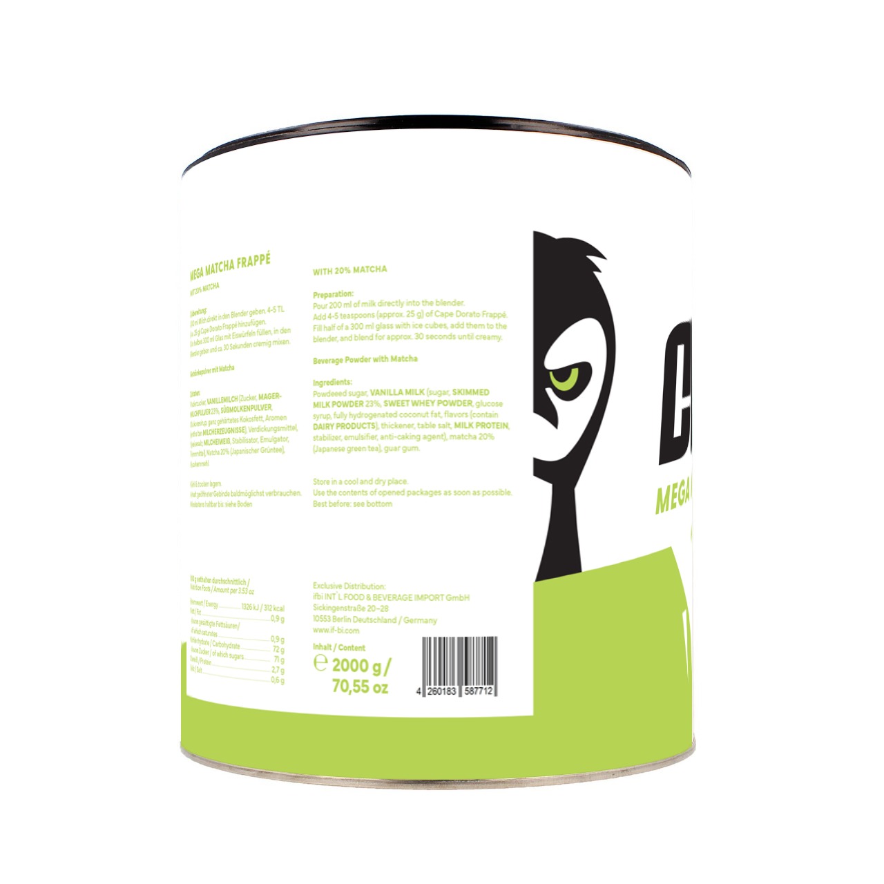 Cape Dorato - Frappé - Mega Matcha (2000 g)