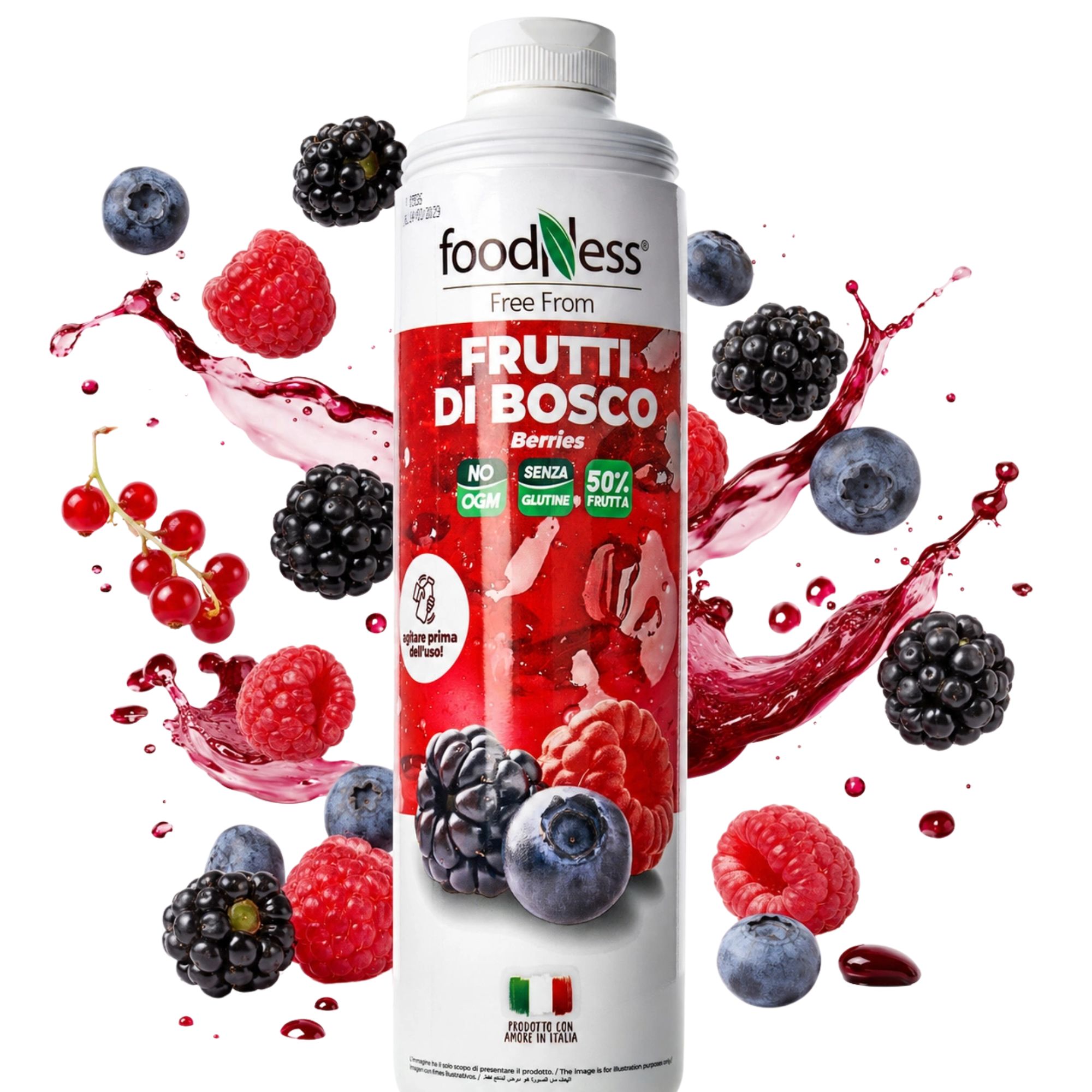 Foodness - Mixed Berries 50 % 1 kg Beerensauce für Desserts, Eis & Joghurt