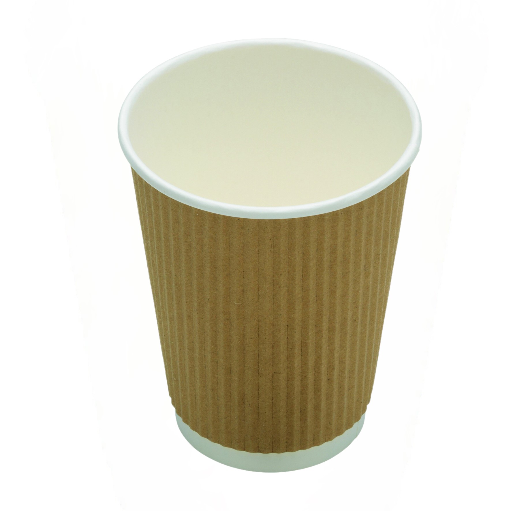 Riffelbecher braun, Ø 90mm, Double Wall, 400 ml