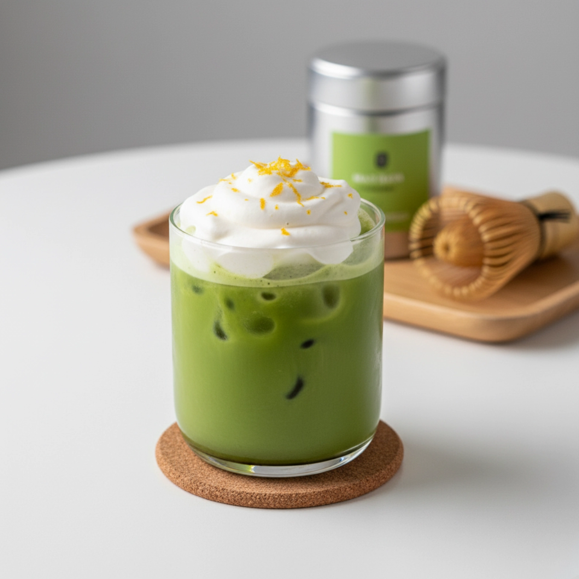 matcha mont blanc iced