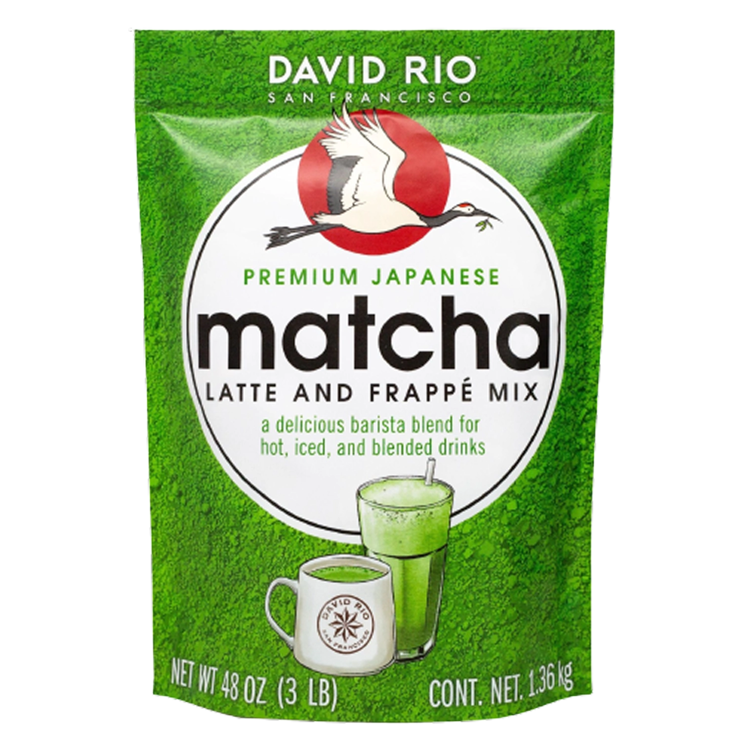 David Rio Premium Japanese Matcha Latte- und Frappé-Mix im Beutel