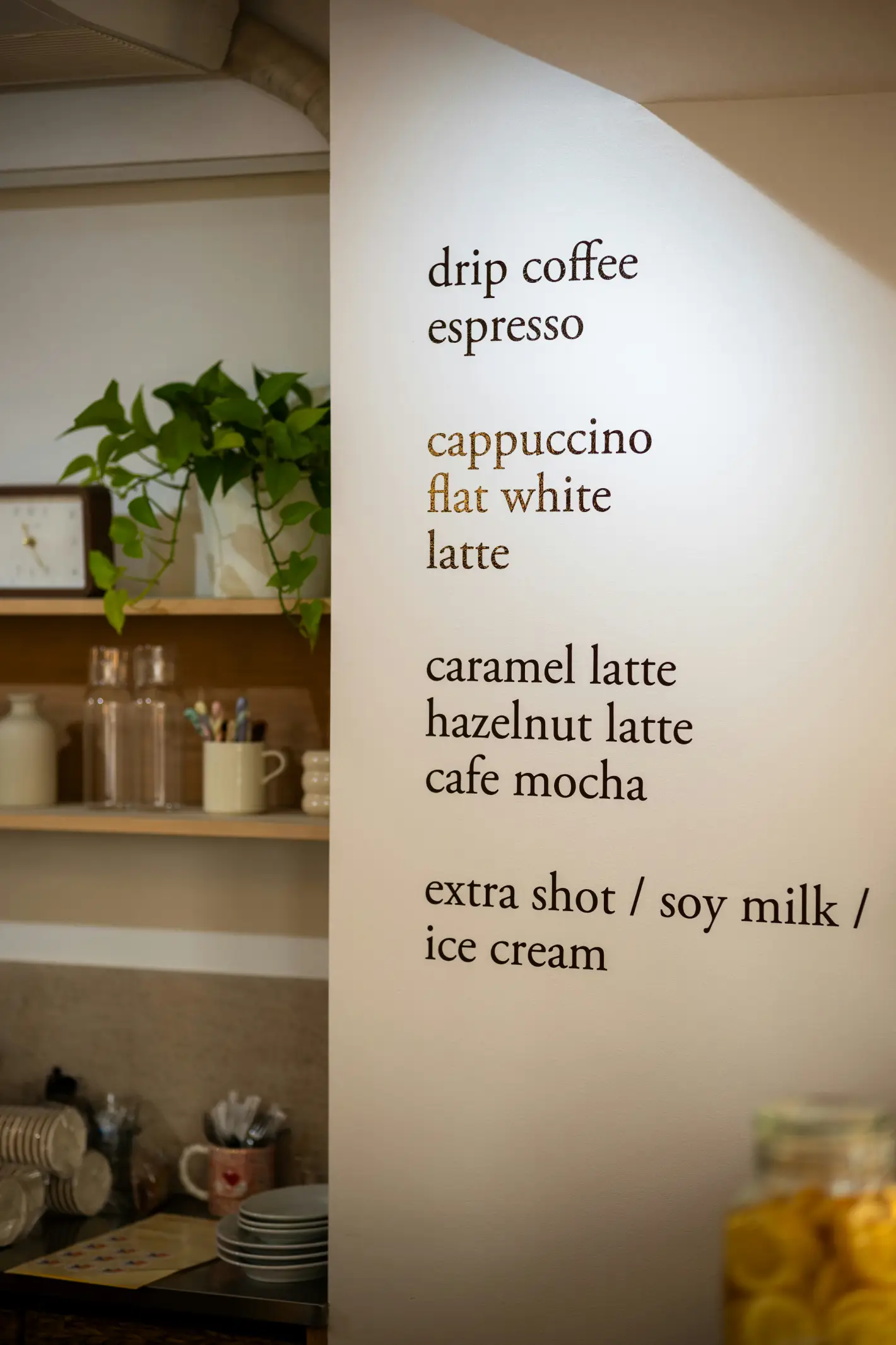 Kaffee Auswahl Cafe Karte