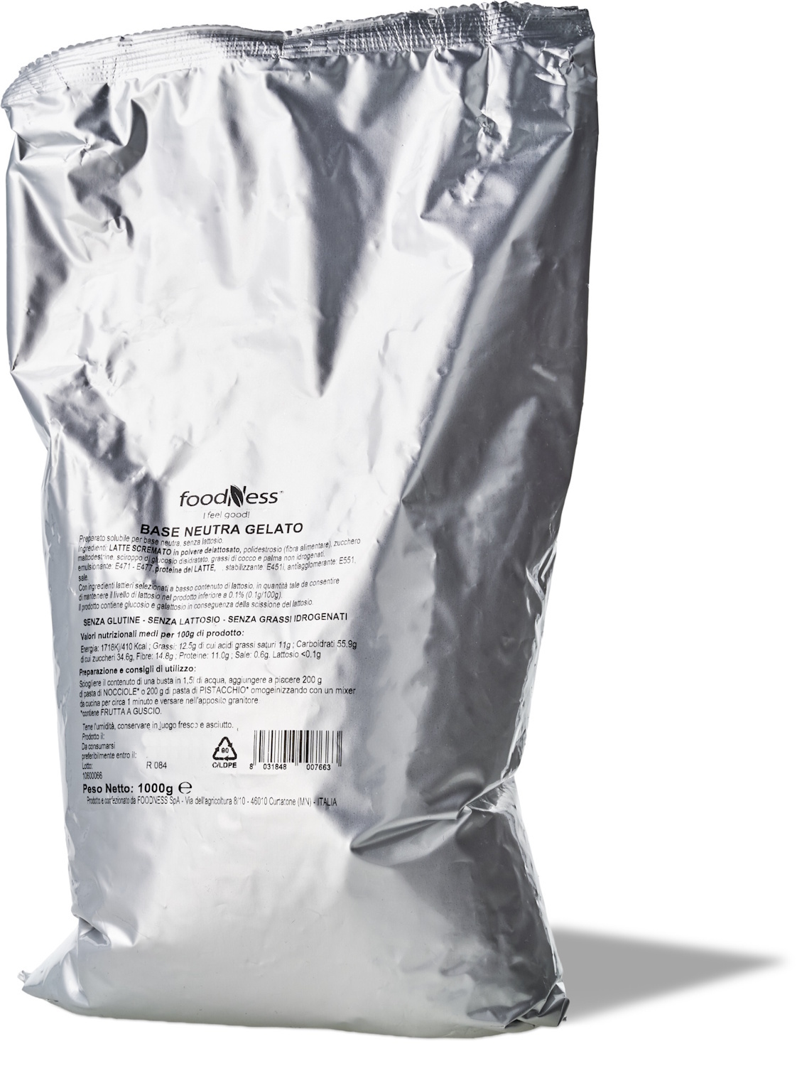Foodness - Ice Cream Base 1 kg Pulver für eigene Eiskreationen
