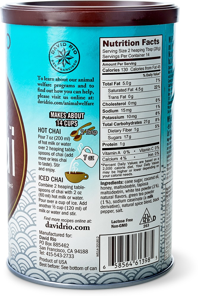 David Rio - Einzelhandel - White Shark Chai (398 g)