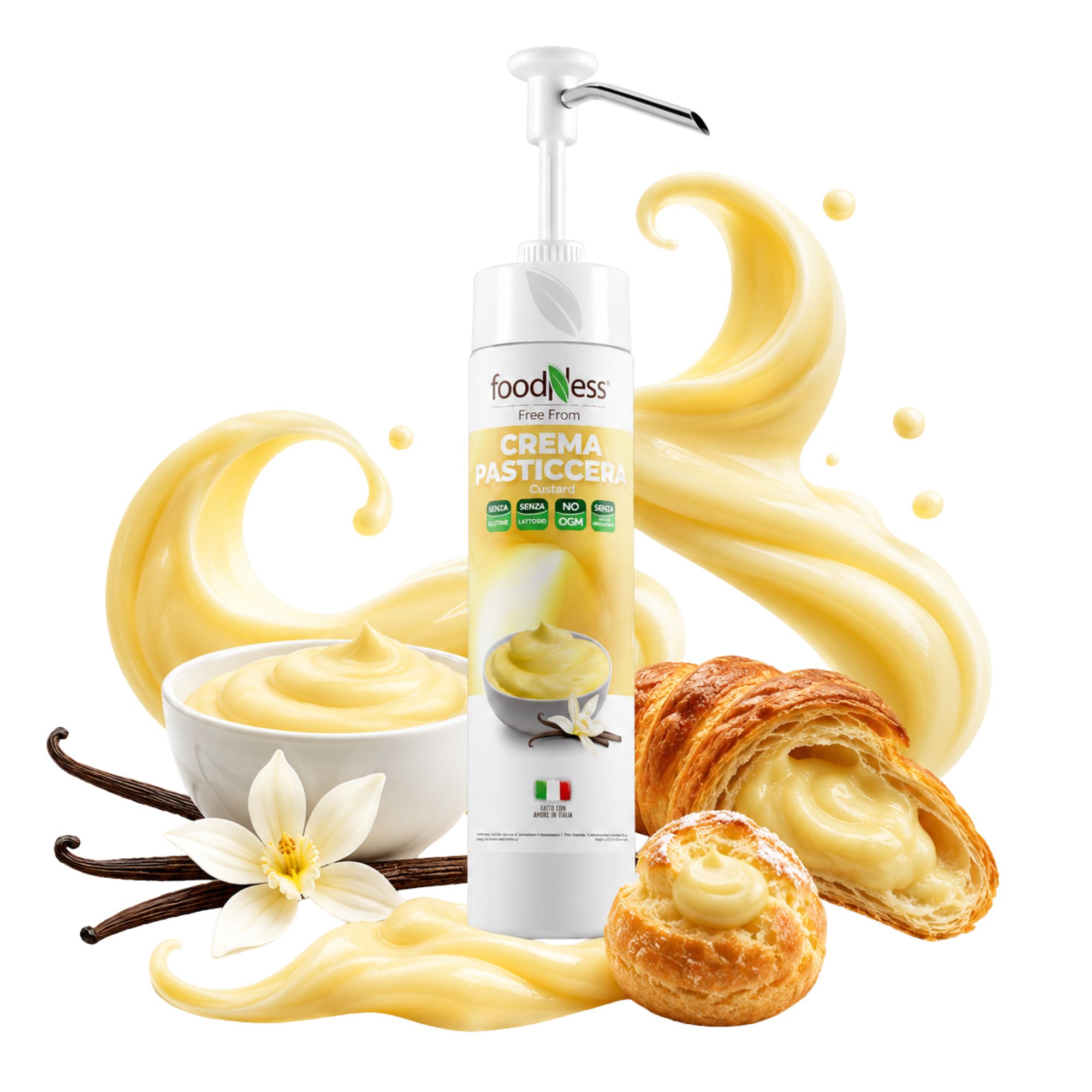 Foodness - Pastry Cream 1 kg Konditorcreme für Gebäck, Torten & Desserts