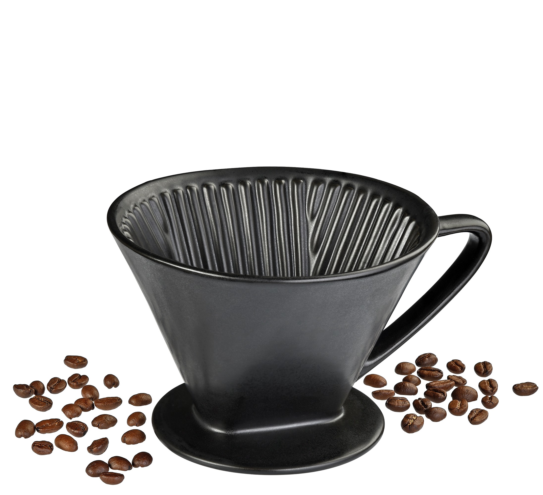 Cilio - Kaffeefilter Keramik schwarz Gr. 4