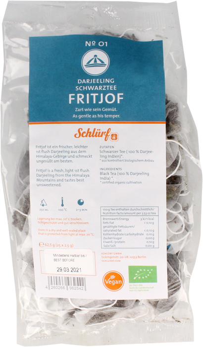 Schlürf - Tüüten - No. 01 Bio Darjeeling "Fritjof" (25er)