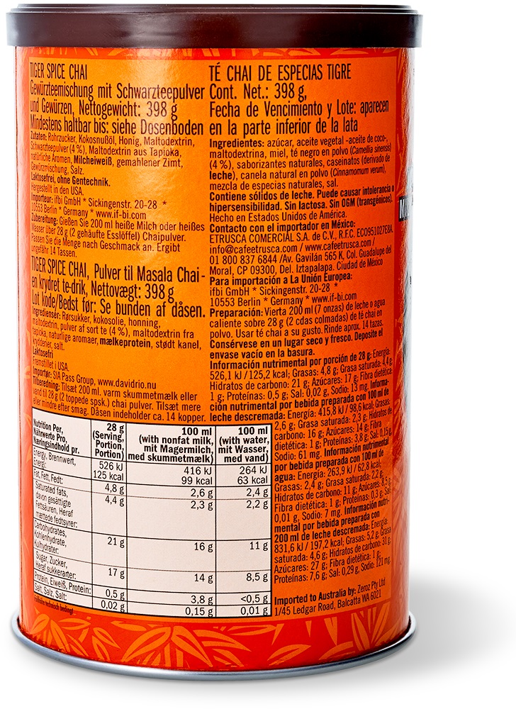 David Rio - Einzelhandel - Tiger Spice Chai (398 g)
