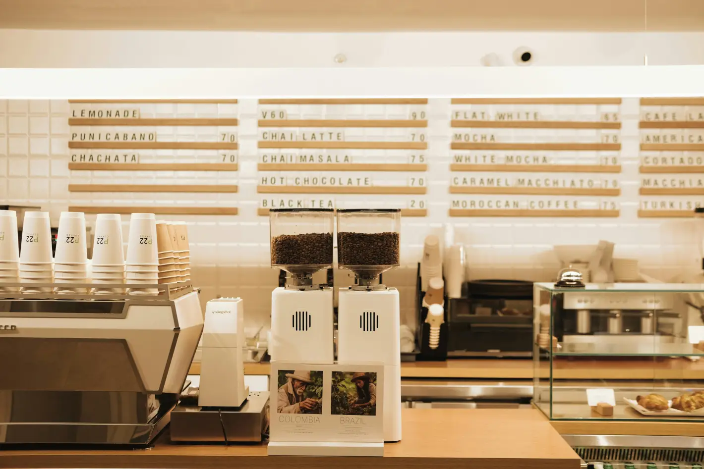 Getränkekarte Cafe Kaffeemaschine